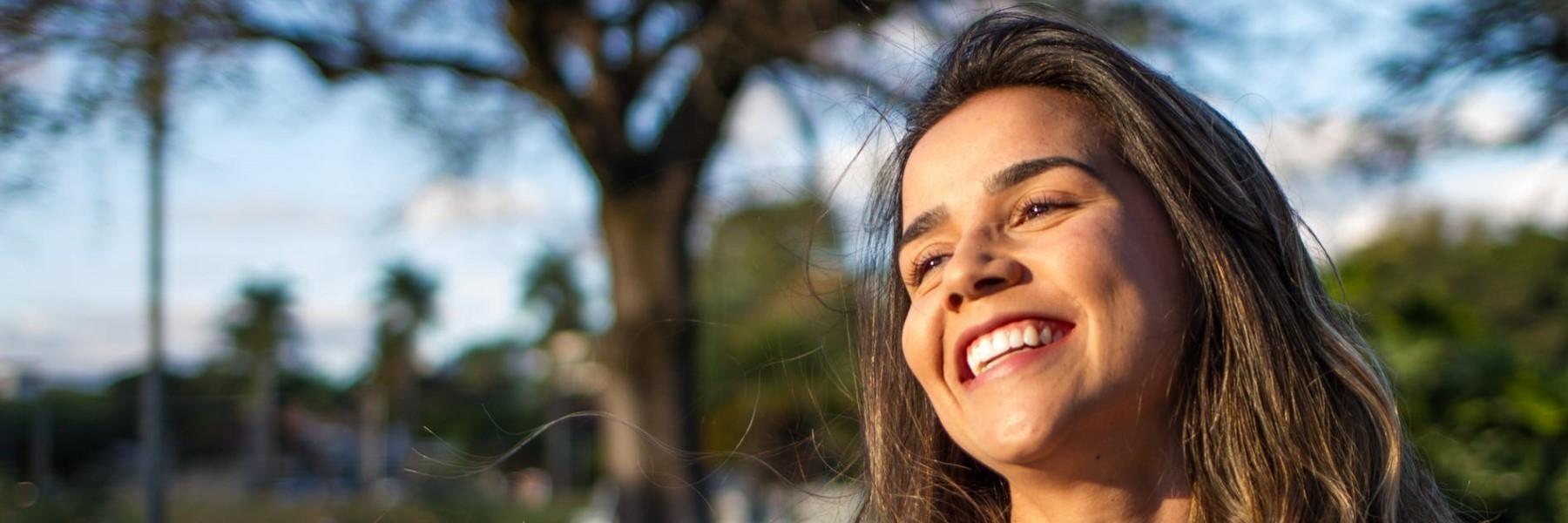 woman smiling 